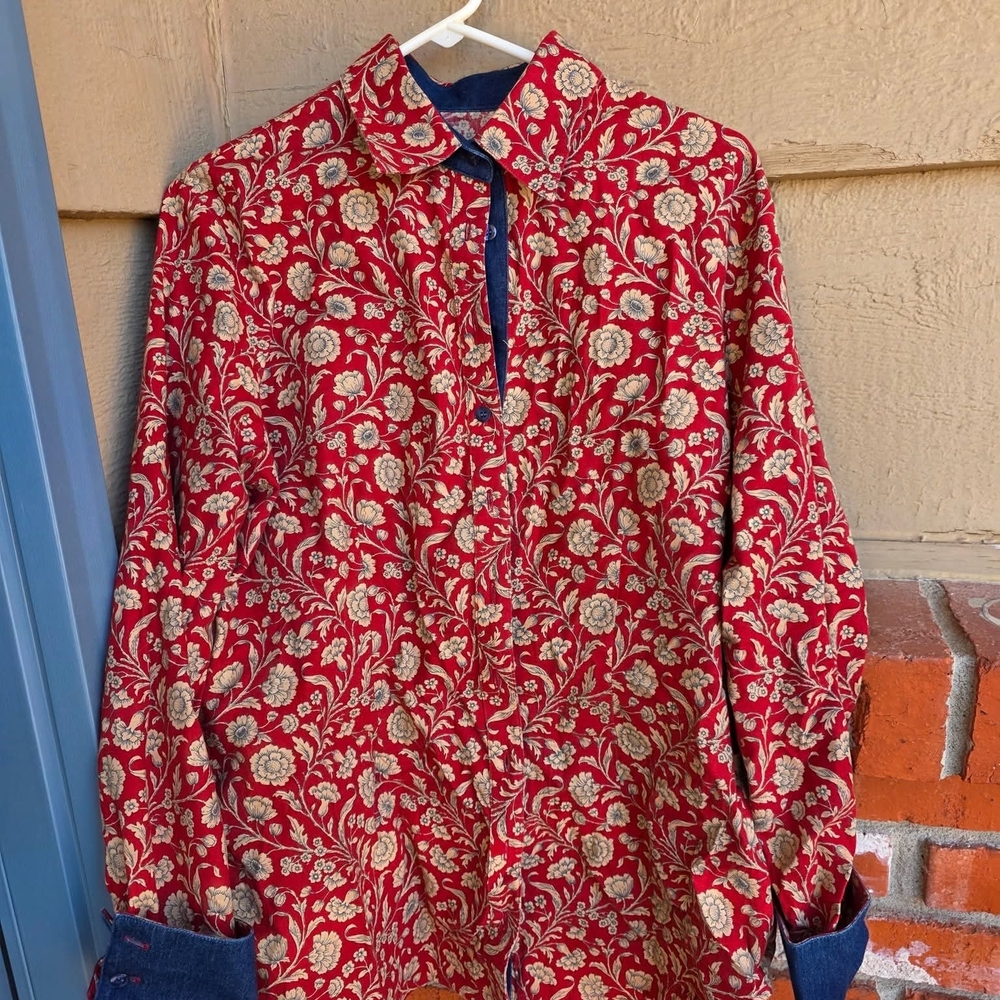 Red Floral CR Ranchwear Shirt